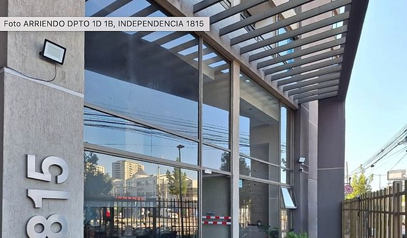 Arriendo departamento independencia depto. 1dormitorio y bodega - independencia / arriendo full
