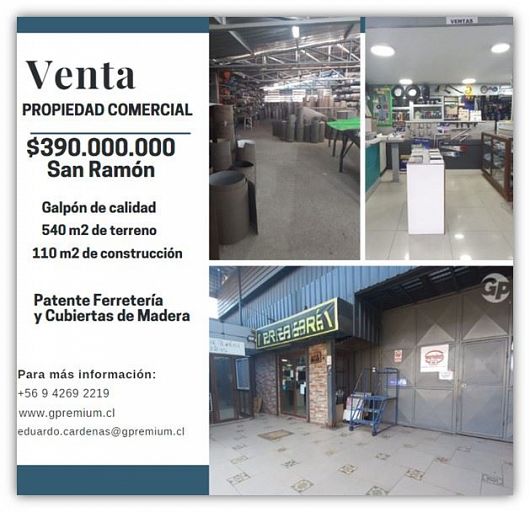 Venta Local comercial San ramón Fernandez albano con santa rosa, san ramÓn